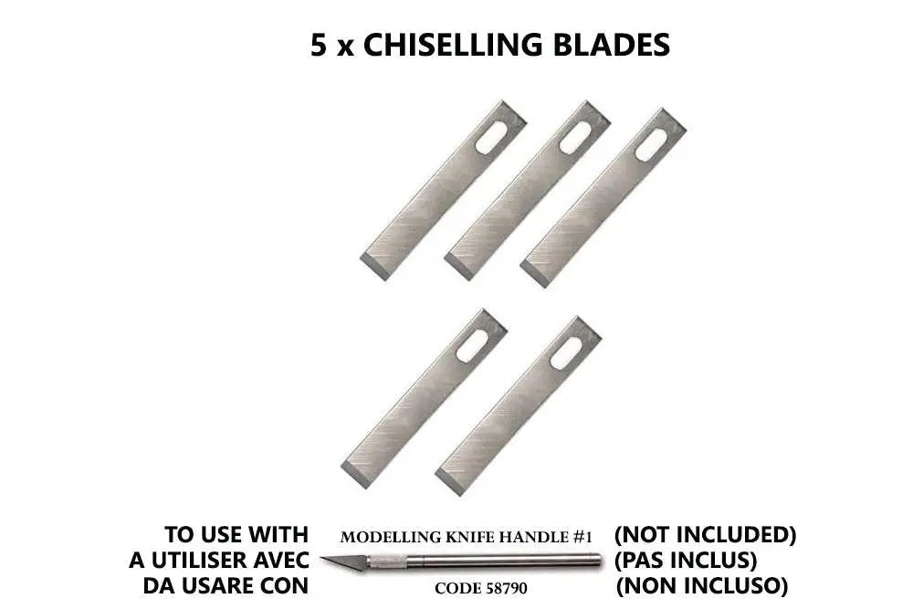 CHISELLING BLADES (5) FOR NO.1 HANDLE Frikytopia