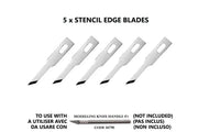 STENCIL EDGE BLADES (5) FOR NO.1 HANDLE