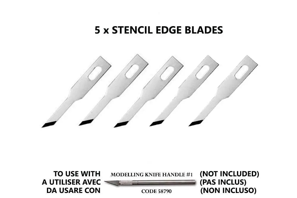 STENCIL EDGE BLADES (5) FOR NO.1 HANDLE Frikytopia