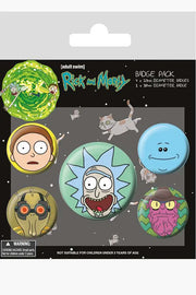 RICK AND MORTY FACES Chapa PACK