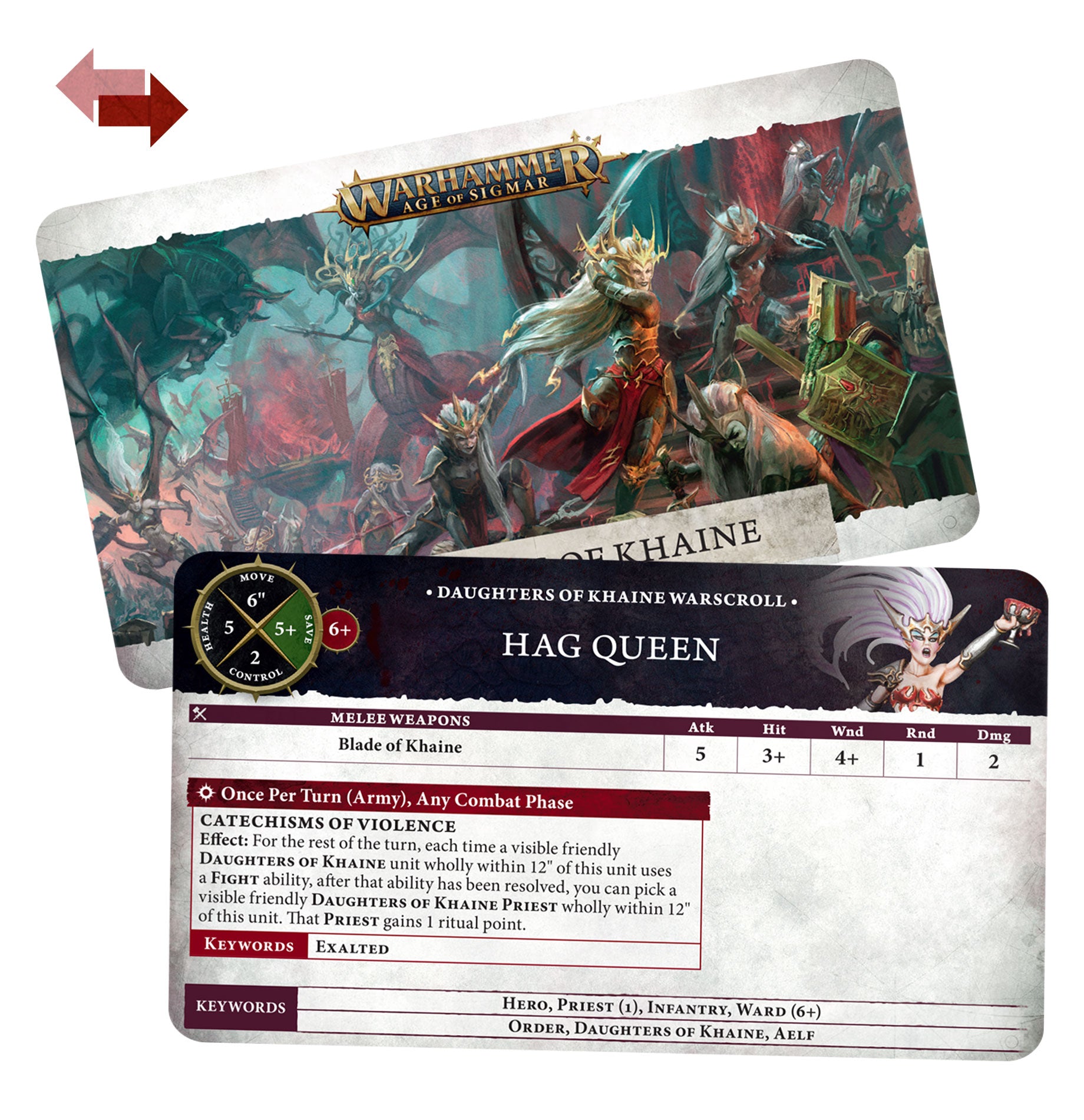 WARSCROLL CARDS: DAUGHTERS OF KHAINE ENG