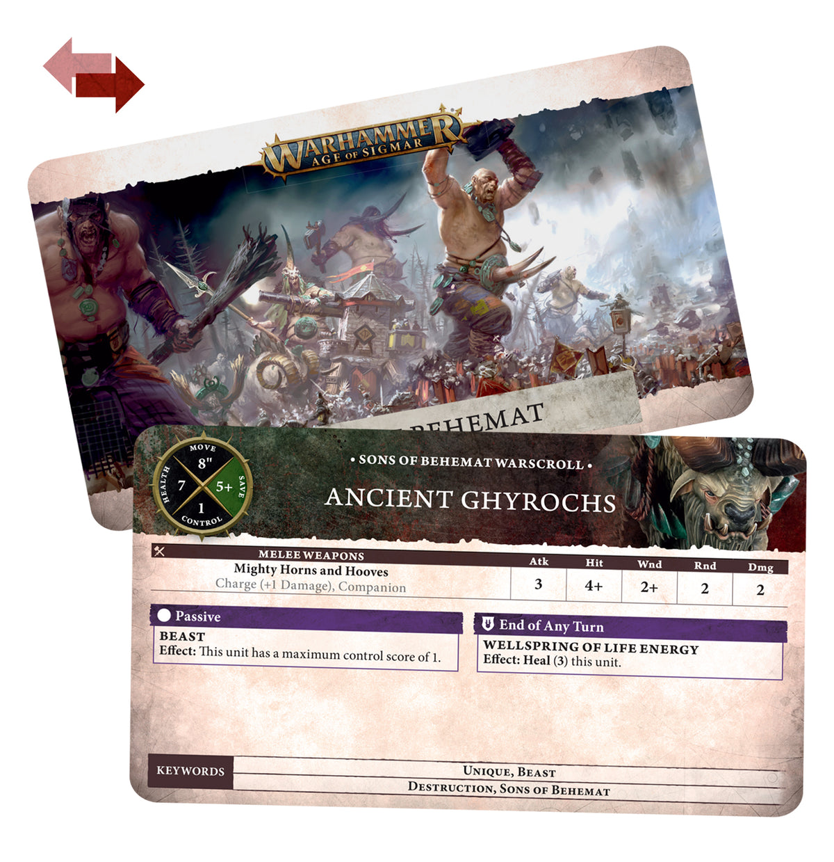 Warscroll Cards: Sons of Behemat (Inglés)