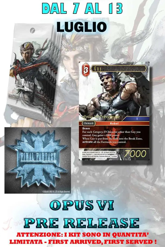 FFTCG OPUS VI PRE RELEASE KIT Frikytopia