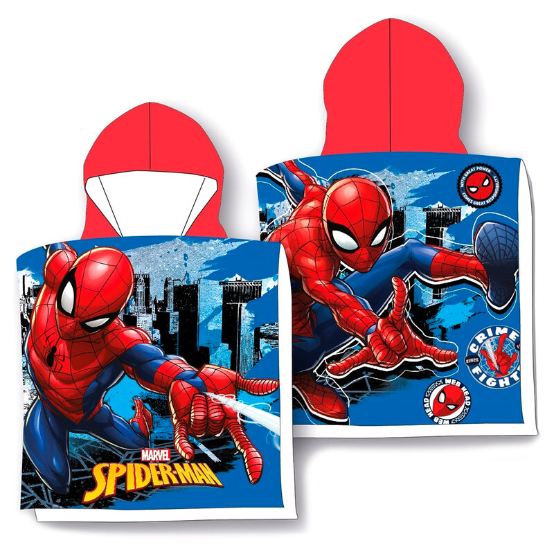 Poncho toalla Spiderman Marvel microfibra Frikytopia
