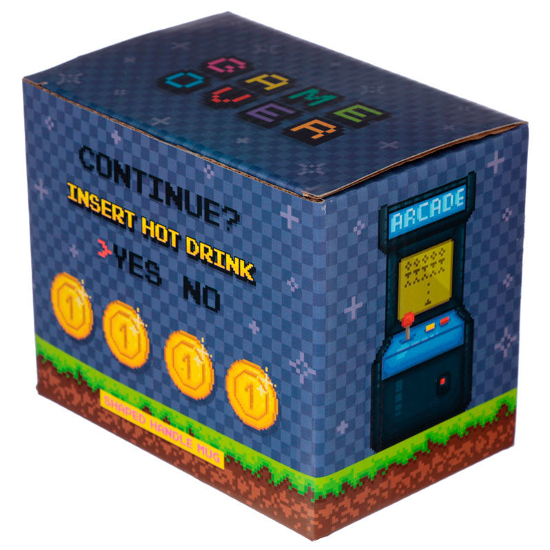 Taza asa 3D Joystick Arcade Game Over Frikytopia