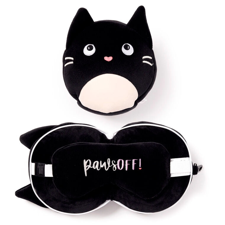 Almohada viaje antifaz Gato Feline Fine Relaxeazzz Frikytopia