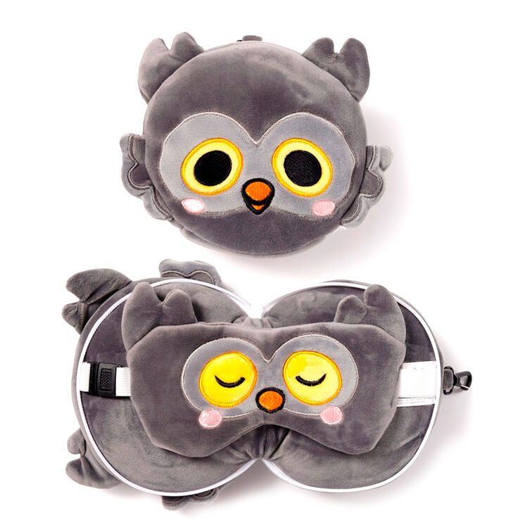 Almohada viaje antifaz Buho Winston Adoramals Relaxeazzz Frikytopia