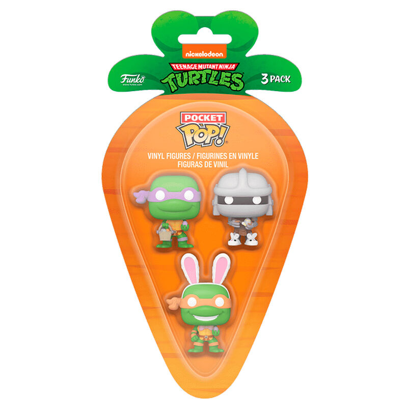 Blister 3 figuras Carrot Pocket POP Tortugas Ninja Donatello Shredder Mi