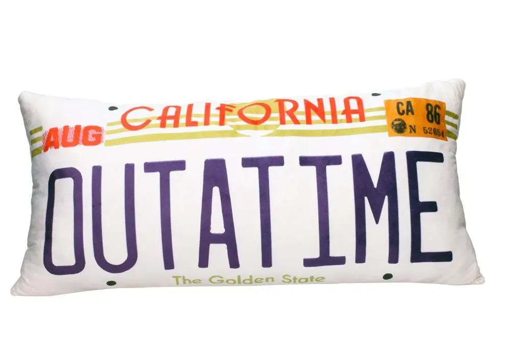 BTTF OUT A TIME RECTANGULAR CUSHION Frikytopia