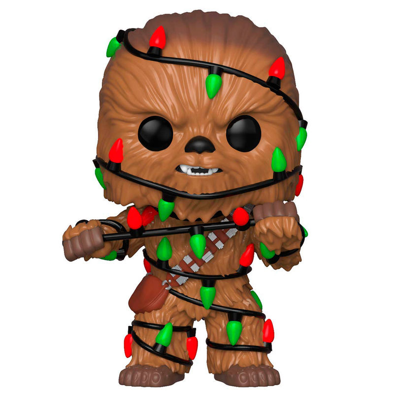 Star Wars POP! Vinyl Cabezón Holiday Chewbacca with Lights 9 cm