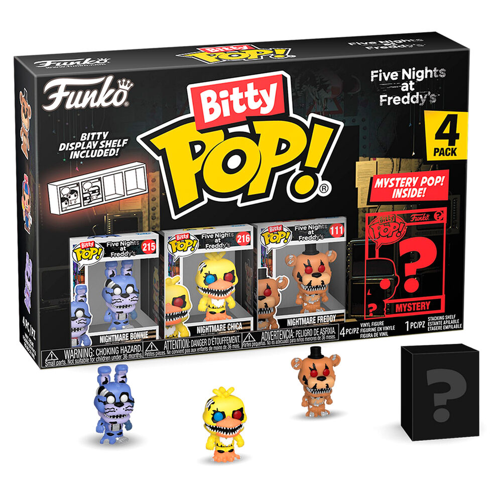 Blister 4 figuras Bitty POP Five Nights at Freddys Nightmare Bonnie Frikytopia