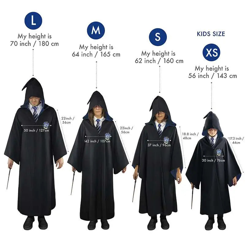Harry Potter Vestido de Mago Ravenclaw talla M