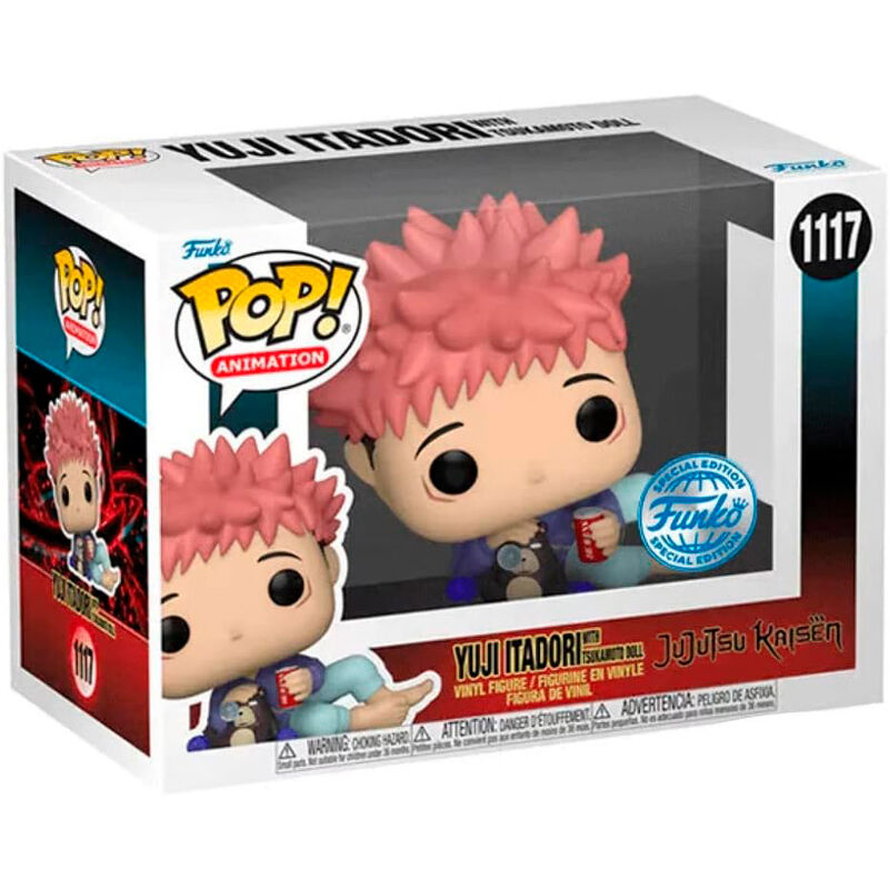 Funko pop jujutsu kaisen itadori con muñeco tsukamoto exclusivo