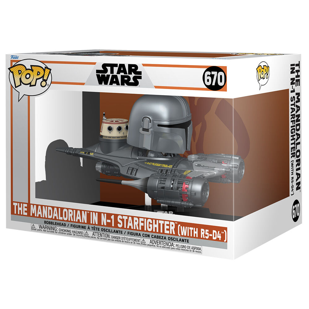 Funko pop rides mandalorian mandaloriano & n - 1 starfighter 76549