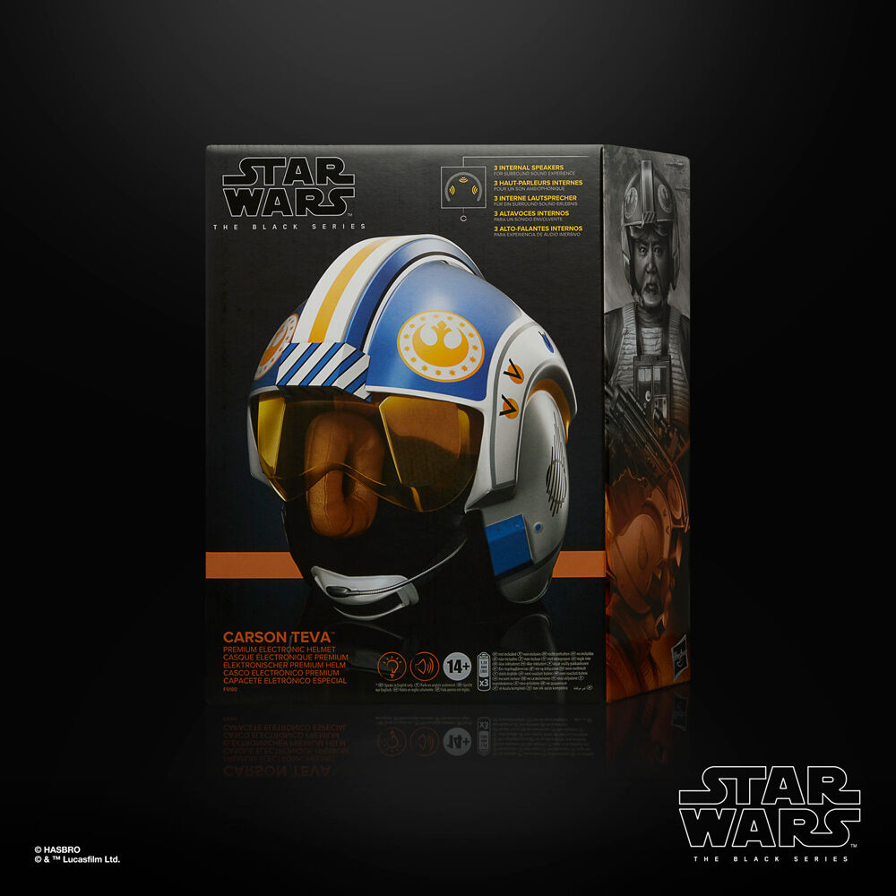 Réplica casco electronico hasbro star wars the black series carson teva