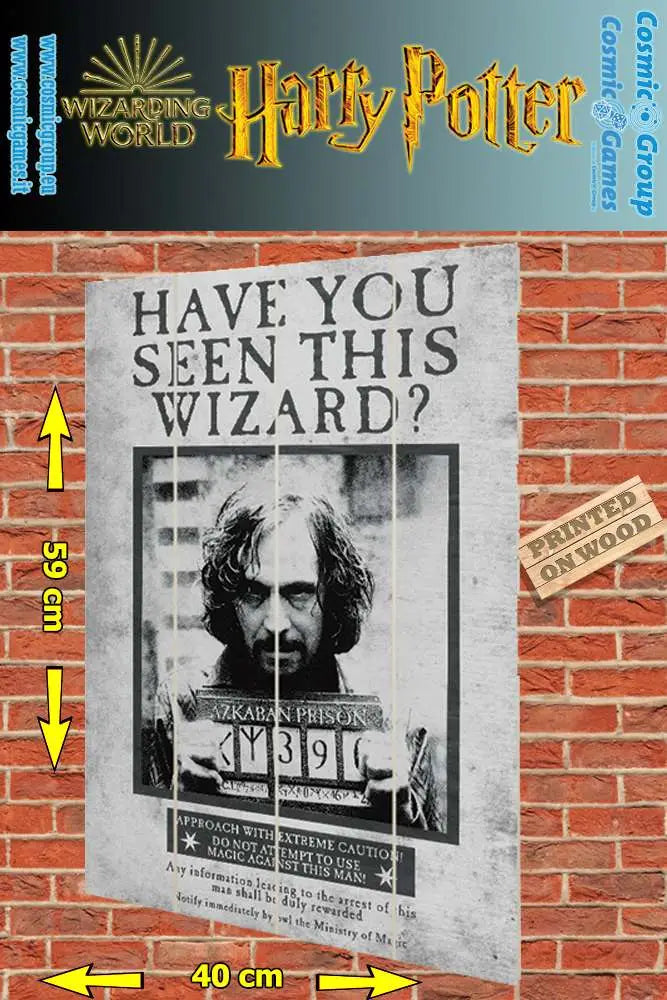 HARRY POTTER SIRIUS WANTED WOOD PRINT Frikytopia