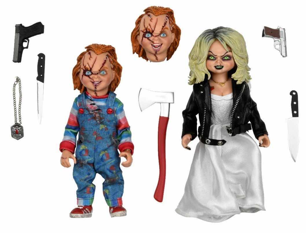 Pack 2 figuras bride of chucky chucky & tiffany 20 cm Frikytopia
