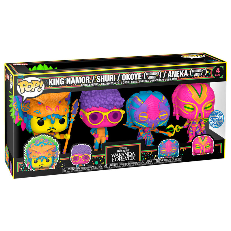 Funko pop marvel black panther wakanda forever pack de 4