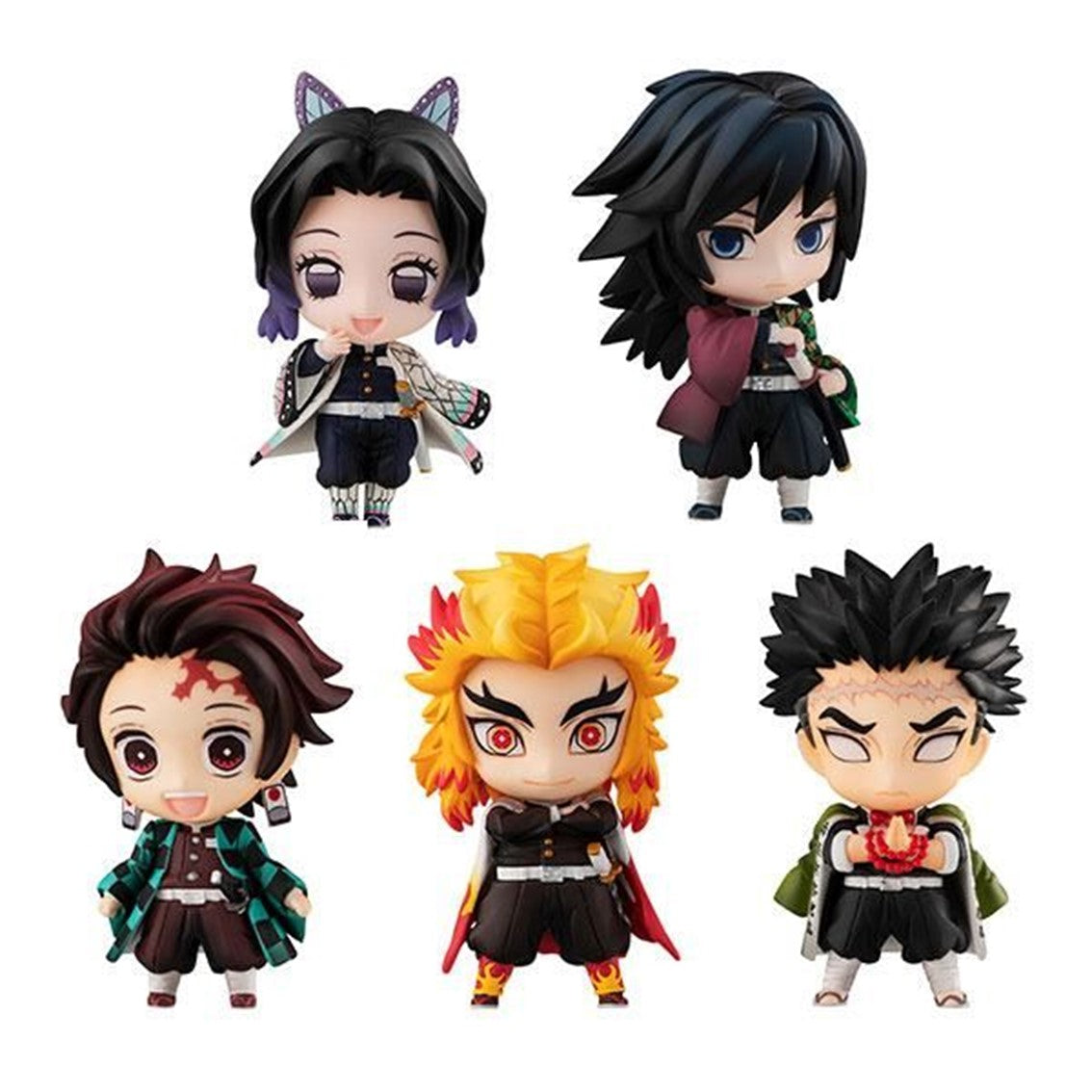 Pack 5 figuras megahouse demon slayer kimetsu no yaiba sailor tanjiro &