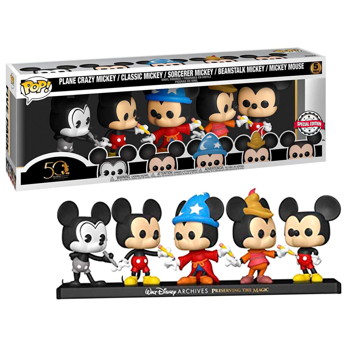 Funko pop disney archivos pack premium 5 mickey mouse 51118 Frikytopia