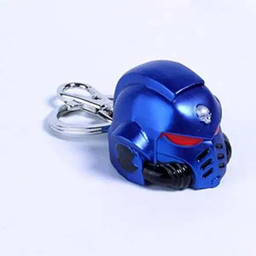 Warhammer 40K Llavero metálico Space Marine Primaris Helmet Ultramarine