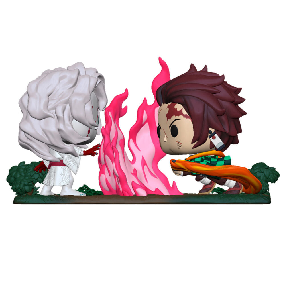 Funko pop moment animacion demon slayer kimetsu no yaiba tanjiro vs