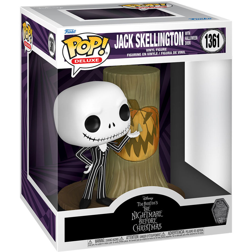 Pesadilla antes de Navidad 30th POP! Deluxe Vinyl Figura Jack w/H.Town Door 9 cm Frikytopia