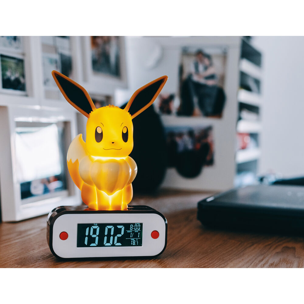 Pokémon despertador con luz Evoli 18 cm