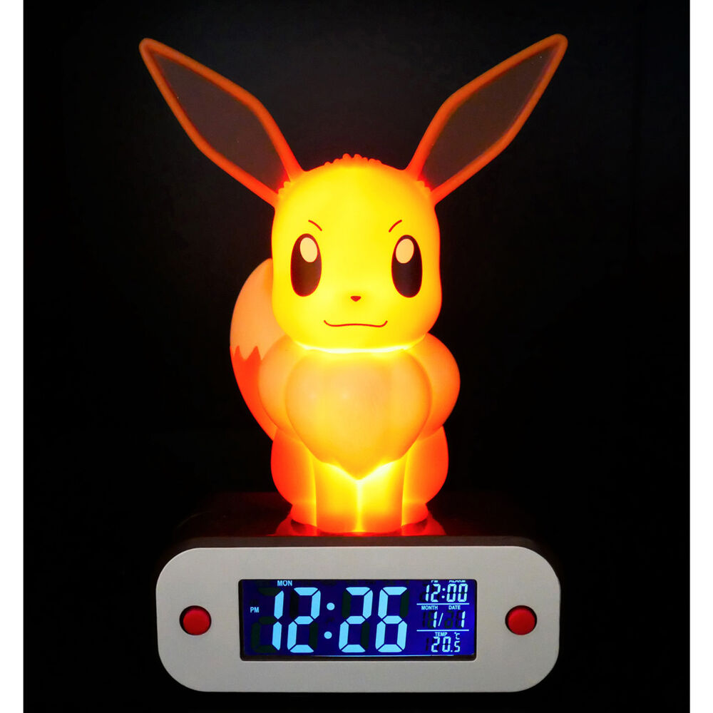 Pokémon despertador con luz Evoli 18 cm