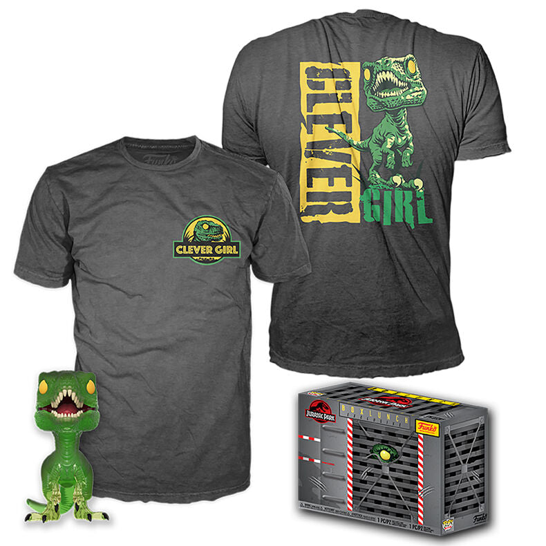 Set figura POP & Tee Jurassic Park Velociraptor Exclusive Frikytopia