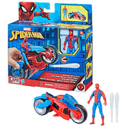 Figura hasbro marvel spider man moto arácnida