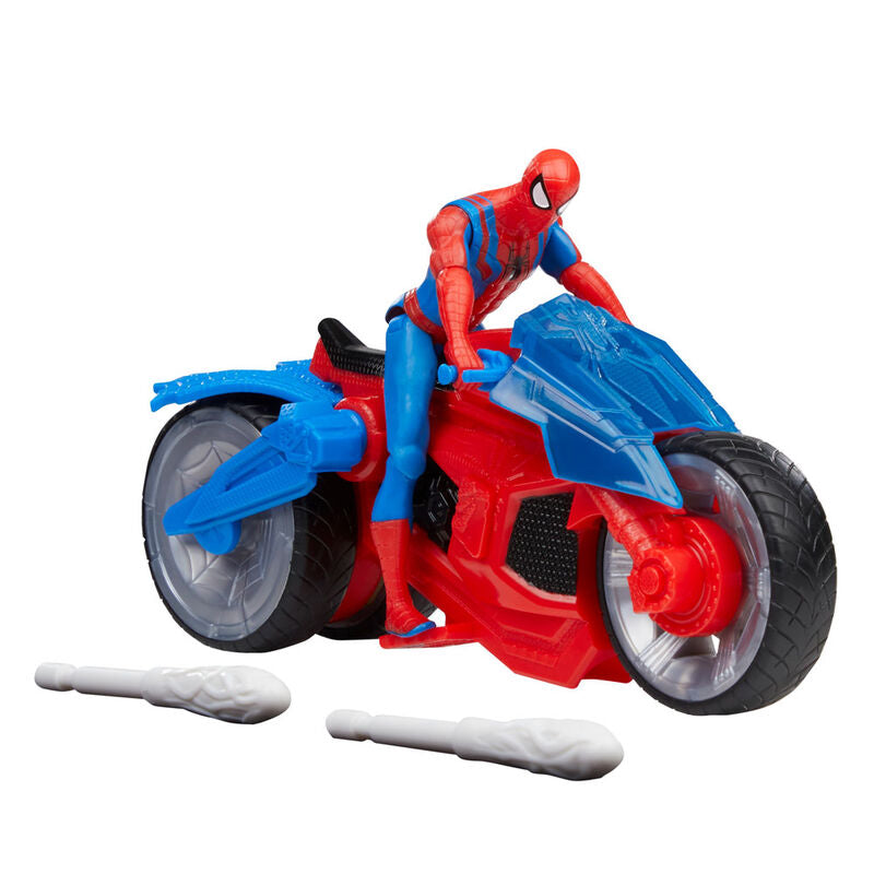 Figura hasbro marvel spider man moto arácnida
