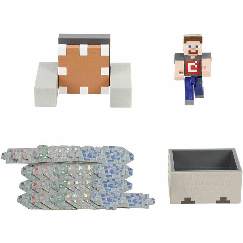Figura mattel minecraft vagoneta explosiva lanza y choca Frikytopia