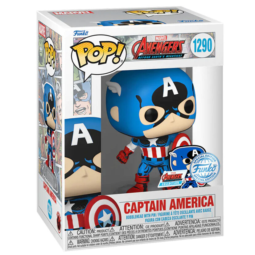 Figura POP Marvel Los Vengadores Avengers Captain America Exclusive Frikytopia