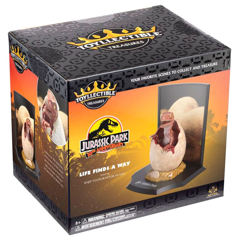Jurassic Park Estatua Toyllectible Treasure Raptor Egg Life Finds A