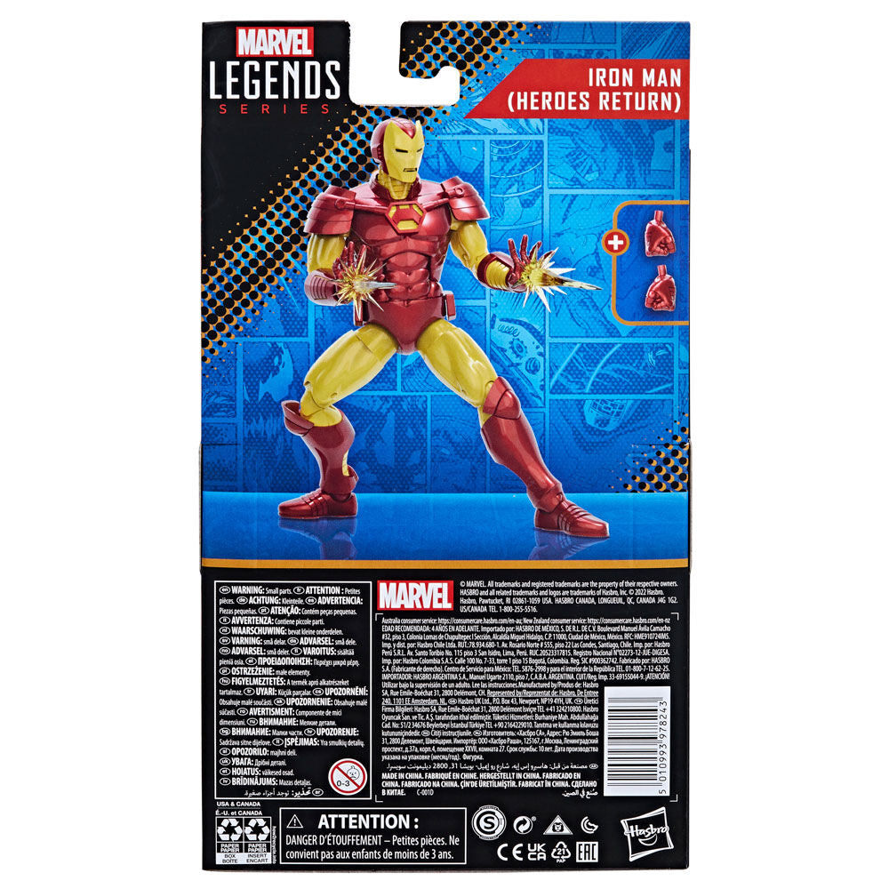 Figura hasbro marvel legends iron man (heroes return)