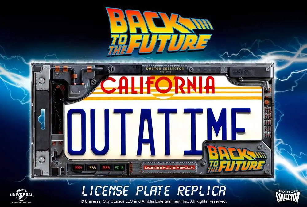 Replica matricula DeLorean Outatime Regreso al Futuro
