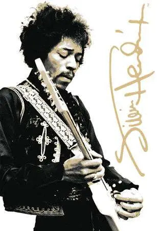 JIMI HENDRIX B&W TIN SIGN Frikytopia