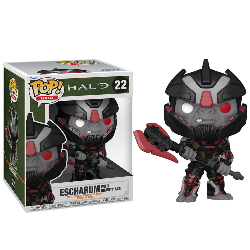 Funko pop super videojuegos halo infinite escharum con hacha de grav Frikytopia