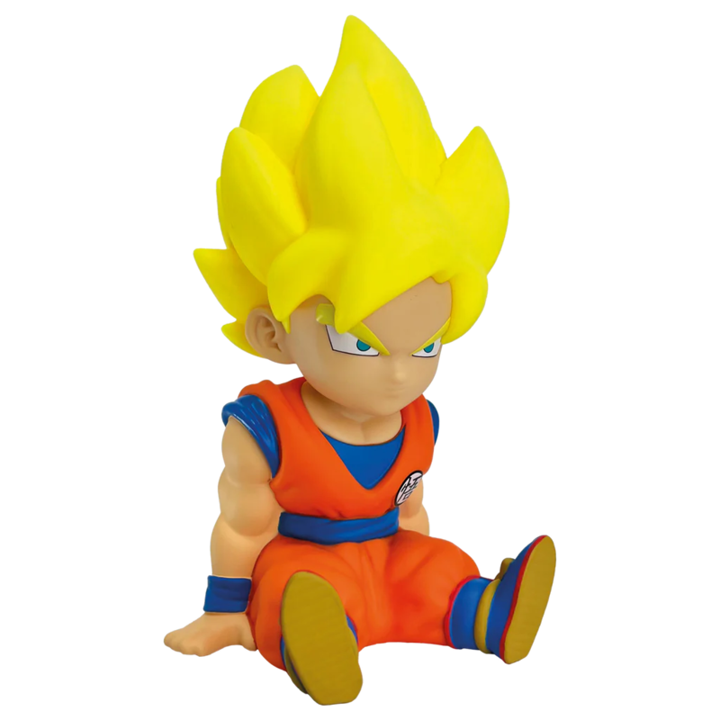 Figura hucha plastoy dragon ball super saiyan son goku