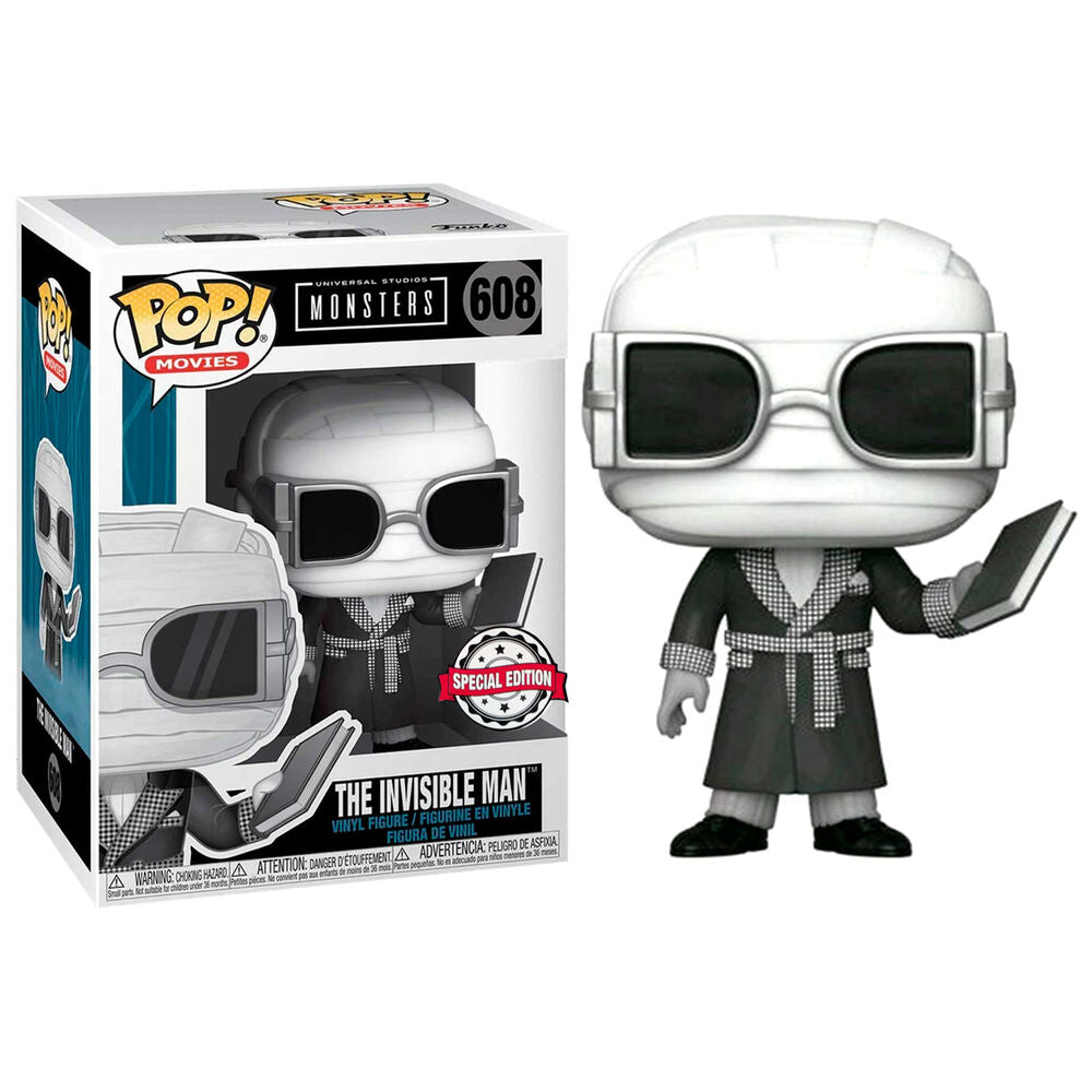 Funko pop universal studios monster hombre invisible black & white e Frikytopia
