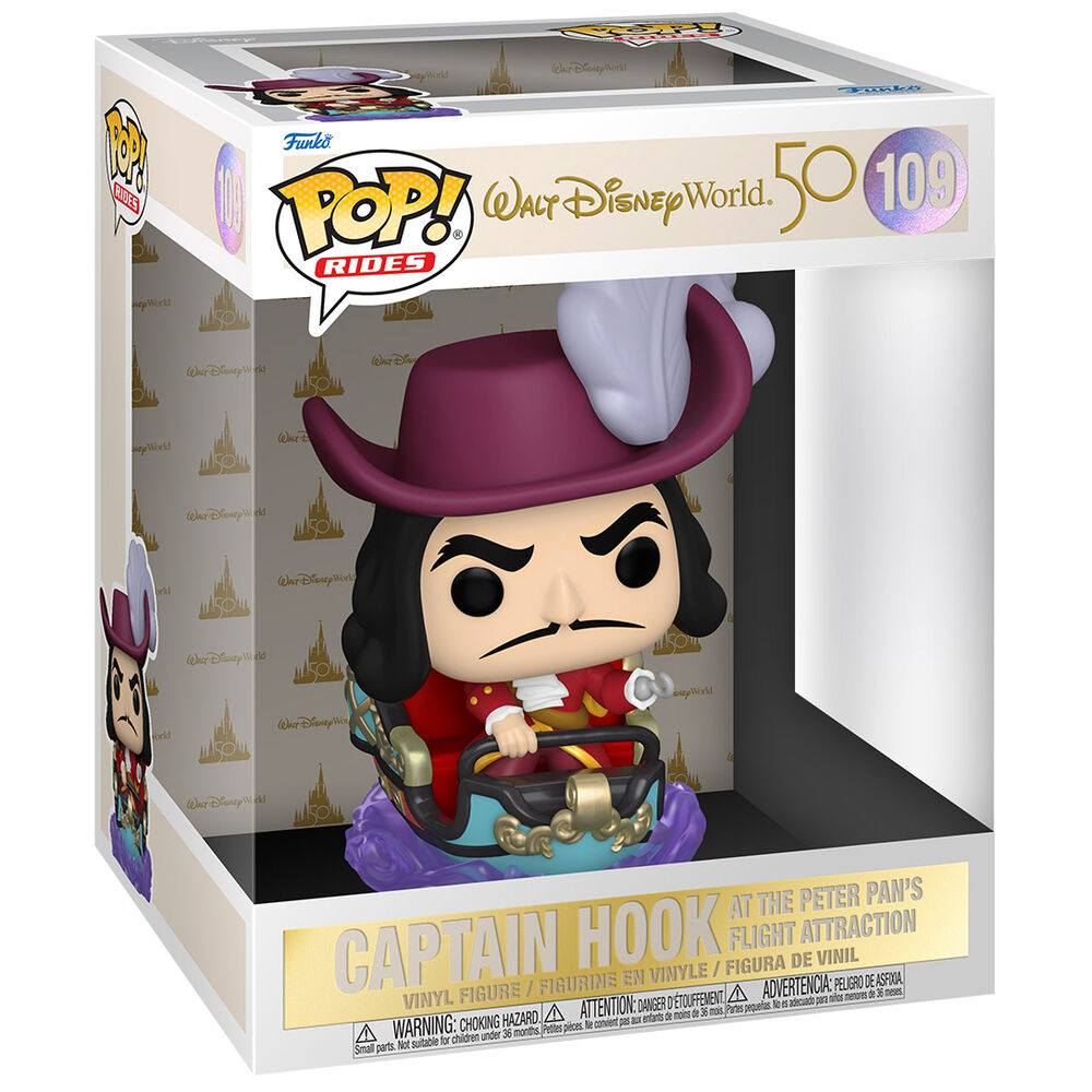 Funko pop ride wdw 50 capitan garfio en atraccion de peter pan 59512