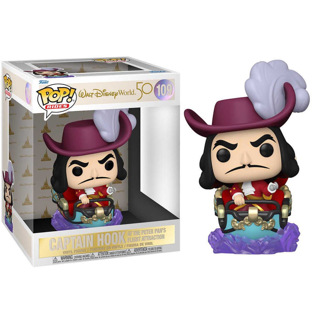 Funko pop ride wdw 50 capitan garfio en atraccion de peter pan 59512