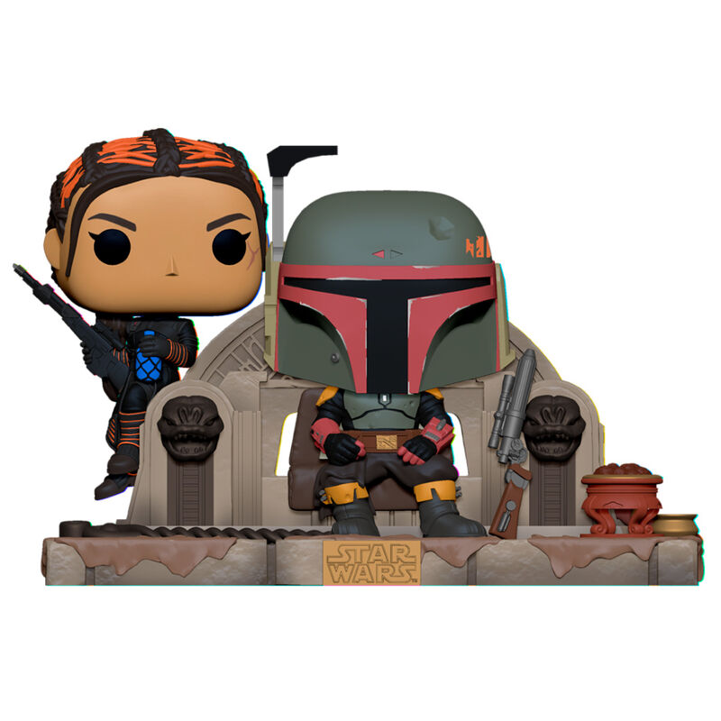 Funko pop moment star wars the mandalorian boba fett & fennec shand