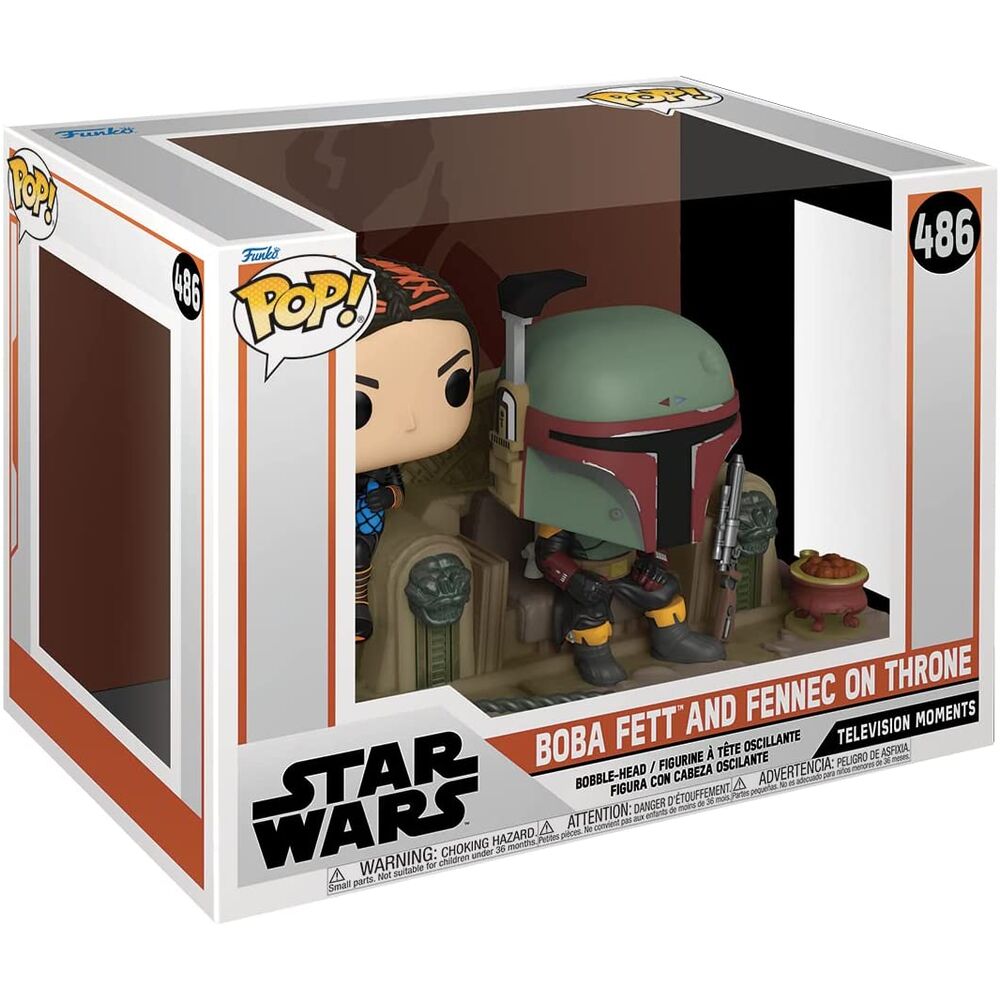Funko pop moment star wars the mandalorian boba fett & fennec shand