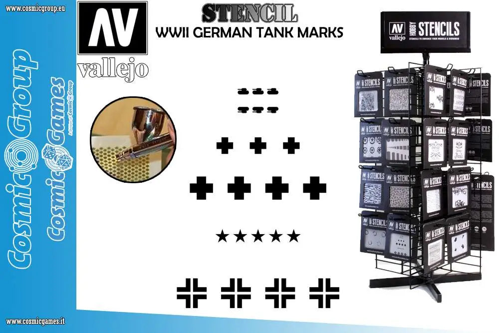 STENCIL STAFV001 WWII GERMAN TANK MARKS Frikytopia