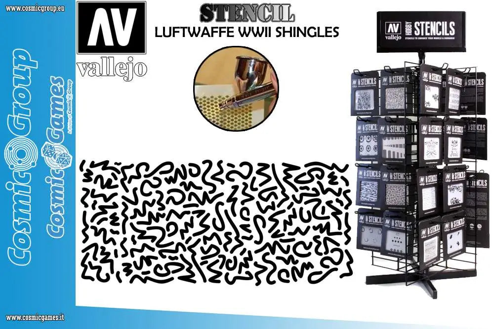 STENCIL STCAM001 LUFTWAFFE WWII SHINGLES Frikytopia