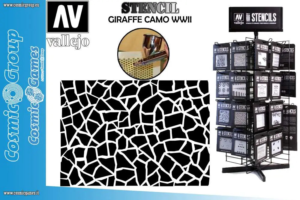 STENCIL STCAM003 GIRAFFE CAMO WWII Frikytopia