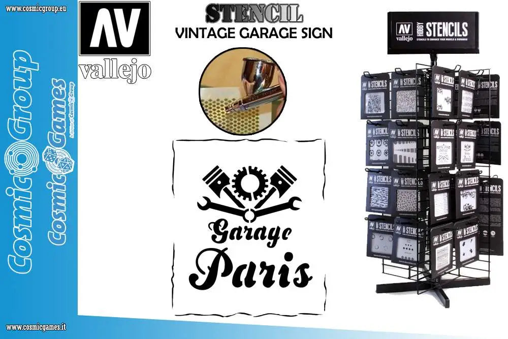 STENCIL STLET001 VINTAGE GARAGE SIGN 125 Frikytopia