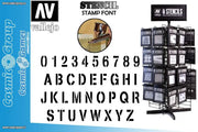 STENCIL STLET002 STAMP FONT